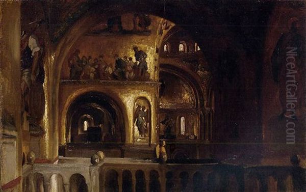 The Interior Of St. Mark's, Venice Oil Painting by Lord Frederick Leighton