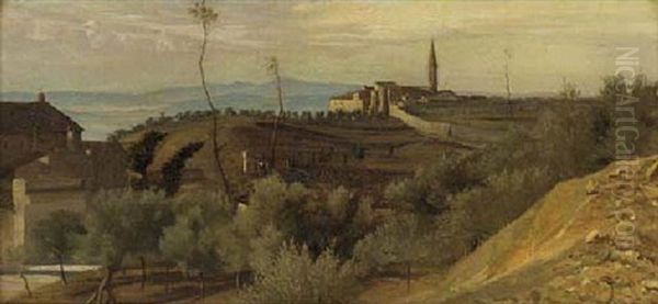 In The Campagna Oil Painting by Lord Frederick Leighton