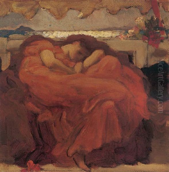 Flaming June Oil Painting by Lord Frederick Leighton