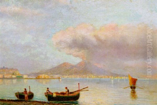 Skymning Over Neapelbukten Oil Painting by Lord Frederick Leighton