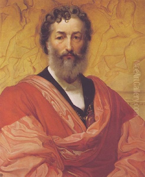 Portrait Of Frederic Lord Leighton Oil Painting by Lord Frederick Leighton