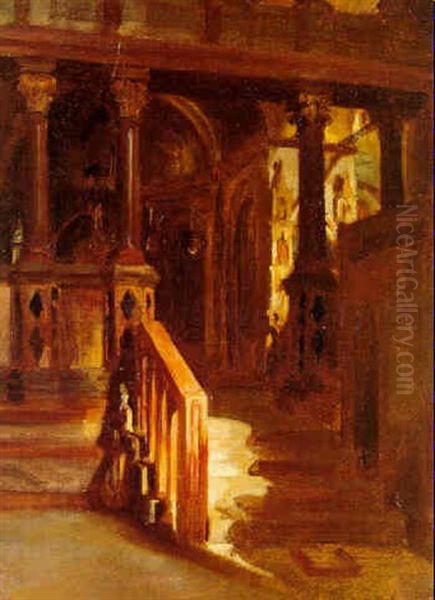Interior Of St. Mark's, Venice Oil Painting by Lord Frederick Leighton