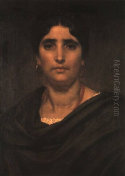 Roman Mother Oil Painting by Lord Frederick Leighton