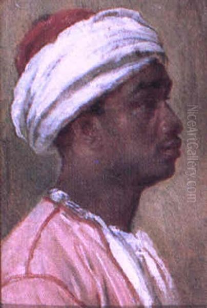 Study - Nubian Young Man Oil Painting by Lord Frederick Leighton