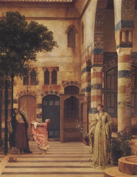 Old Damascus Oil Painting by Lord Frederick Leighton