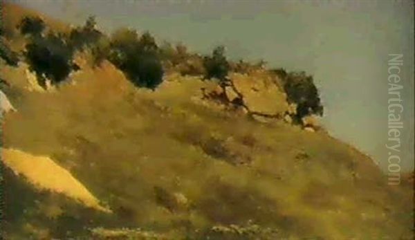 An Outcrop Oil Painting by Lord Frederick Leighton