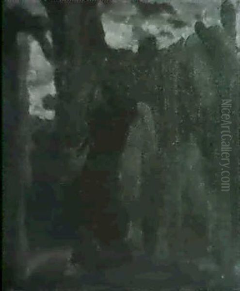 Sketch For Rizpah Oil Painting by Lord Frederick Leighton