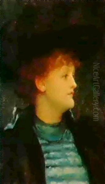 Portrait Of A Woman Oil Painting by Lord Frederick Leighton