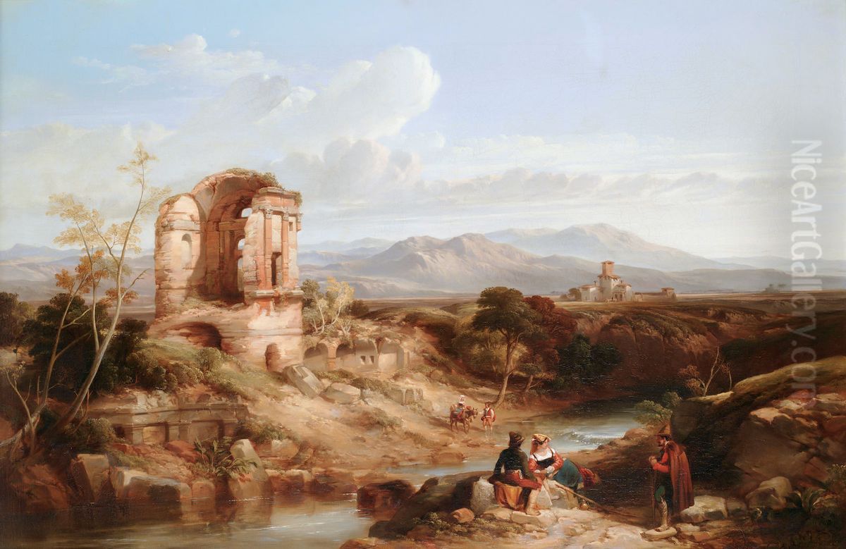 A Ruin In The Campagna Of Rome Oil Painting by William Leighton Leitch