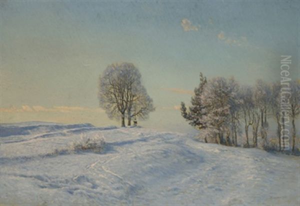 Winter Im Waldviertel Oil Painting by Thomas Leitner