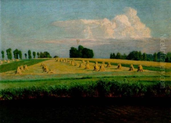 Sommerlandschaft Mit Kommandln Oil Painting by Thomas Leitner