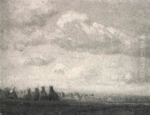 Sommerlandschaft Mit Kornfeld Oil Painting by Thomas Leitner