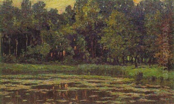 Waldlandschaften Oil Painting by Georg Lemm