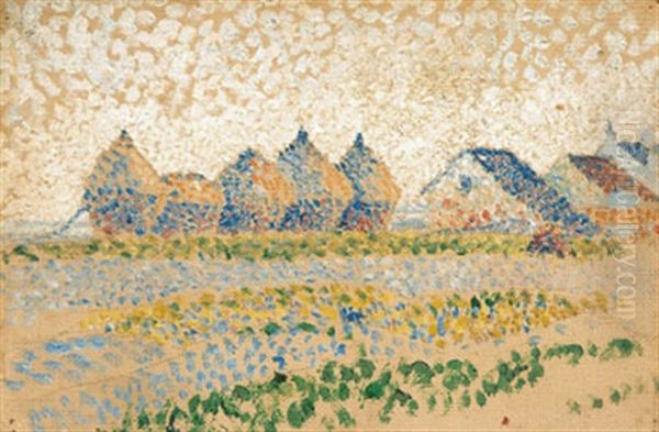 Dorf Von Westende Oil Painting by Georges Lemmen