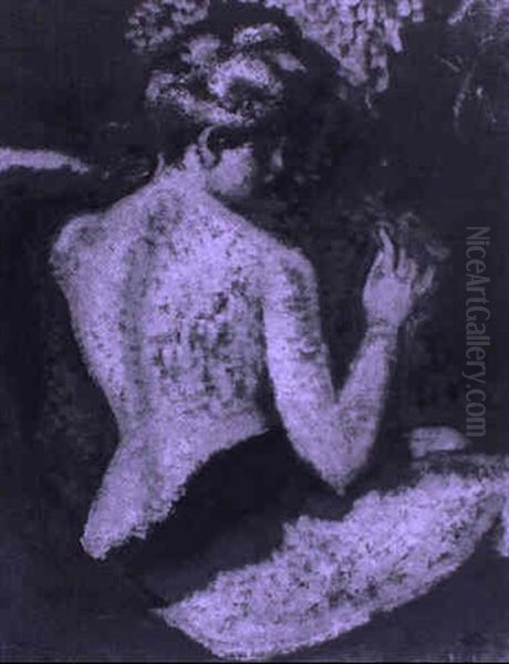 Seated Nude Oil Painting by Georges Lemmen