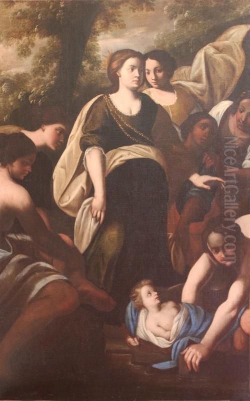 Ritrovamento Di Mose Oil Painting by Agostino Beltrano