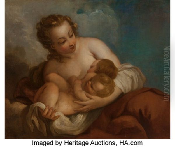 Allergory Of Charity Oil Painting by Francois Lemoyne