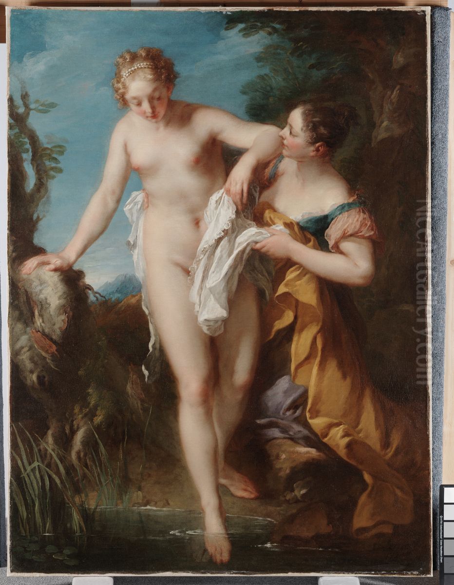 The Bather Oil Painting by Francois Lemoyne