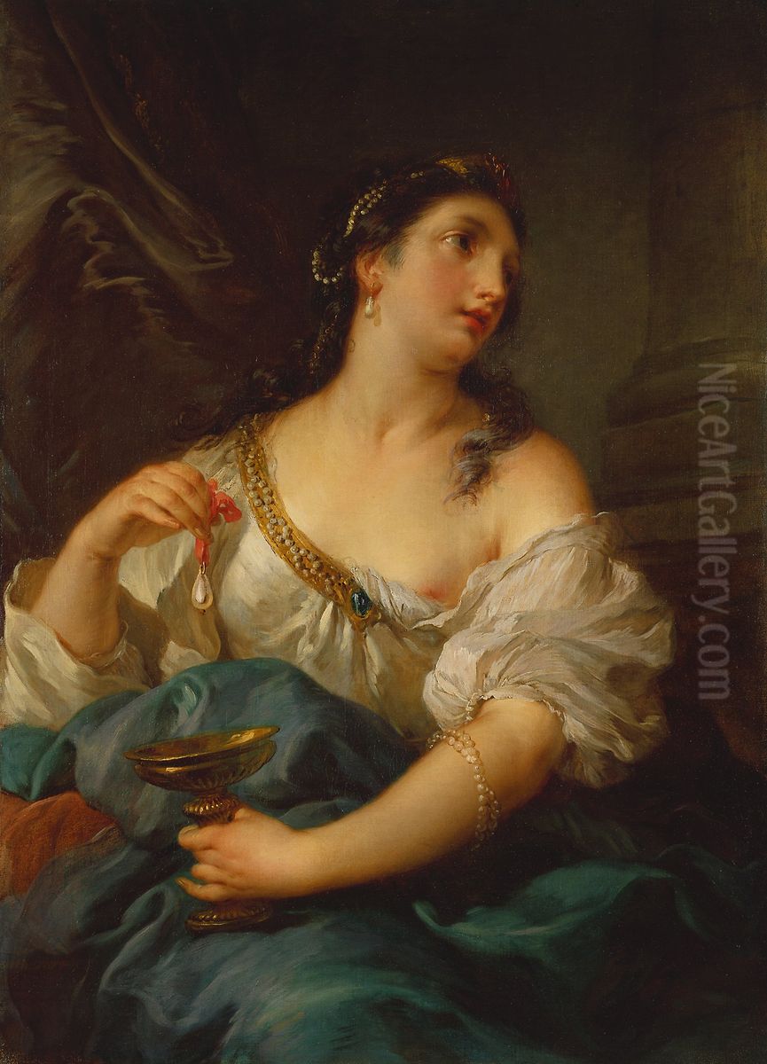 Cleopatra Oil Painting by Francois Lemoyne