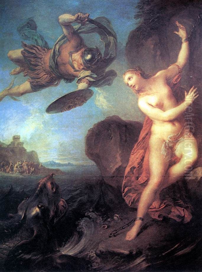 Perseus And Andromeda Oil Painting by Francois Lemoyne
