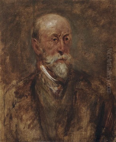 Portrait Of Felix Ludwig Graf Von Bothmer Oil Painting by Lenbach Franz Von