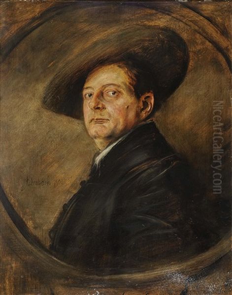 Konrad Dreher Oil Painting by Lenbach Franz Von