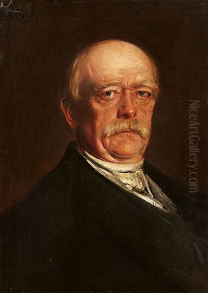 Portrait Of Otto Von Bismarck Oil Painting by Lenbach Franz Von