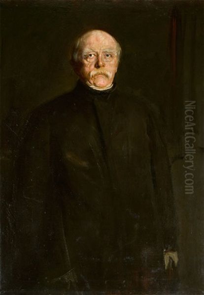 Otto Count Von Bismarck Oil Painting by Lenbach Franz Von