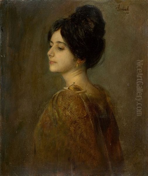 Portrait Of The Dancer Rosario Guerrero Oil Painting by Lenbach Franz Von