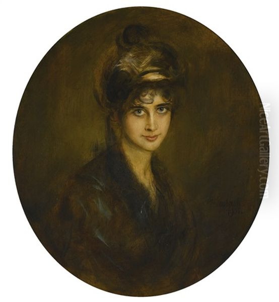 Portrait Of A Lady Oil Painting by Lenbach Franz Von