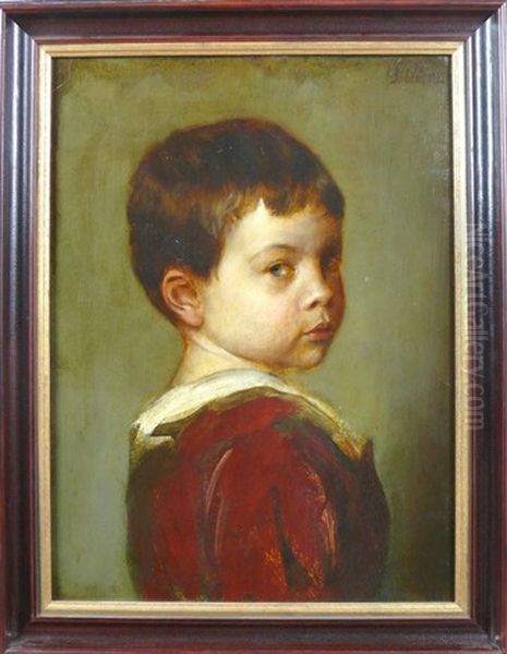 Portrat Eines Jungen In 3/4-ansicht Oil Painting by Lenbach Franz Von