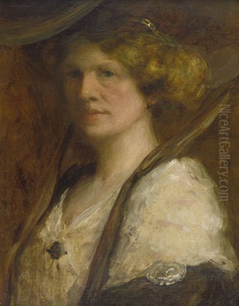 Bildnis Der Frau Geheimratin Von Bode Oil Painting by Lenbach Franz Von