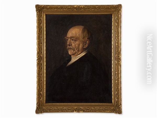 Otto Von Bismarck Oil Painting by Lenbach Franz Von