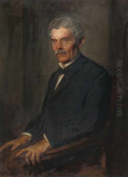 Bildnis Des Unternehmers Jean Kempf Oil Painting by Lenbach Franz Von