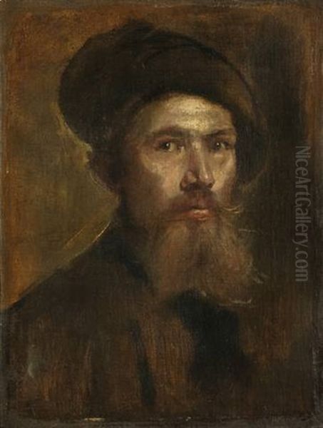 Selbstbildnis In Renaissancetracht Oil Painting by Lenbach Franz Von