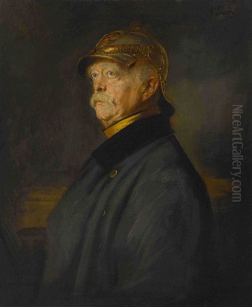 Otto Furst Von Bismarck Oil Painting by Lenbach Franz Von