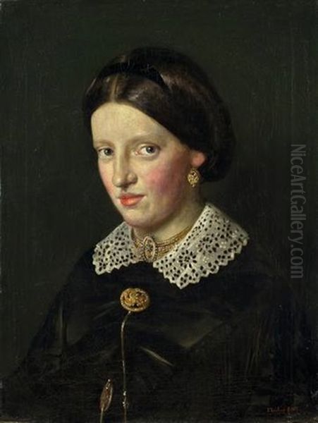 Bildnis Marie Lenbach Oil Painting by Lenbach Franz Von