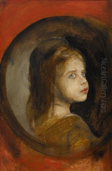 Hertha Grafin Von Bismarck-schonhausen (1886-1954) Oil Painting by Lenbach Franz Von