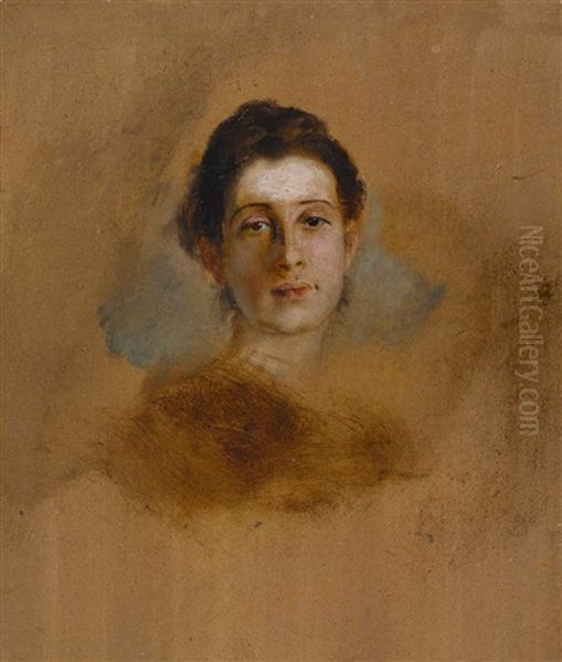 Fraulein Von Lieben Oil Painting by Lenbach Franz Von