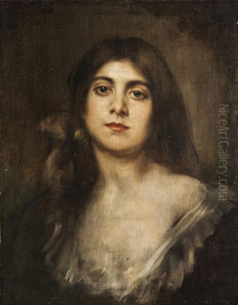 Ritratto Femminile Oil Painting by Lenbach Franz Von