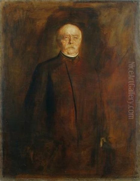 Furst Bismarck Oil Painting by Lenbach Franz Von