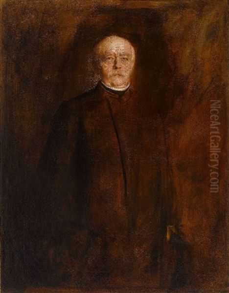 Otto Furst Von Bismarck Oil Painting by Lenbach Franz Von