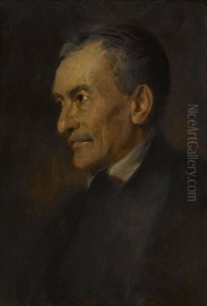 Herrenbildnis Oil Painting by Lenbach Franz Von