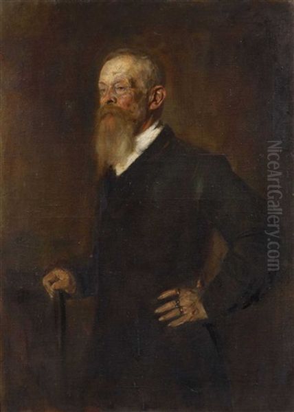 Bildnis Des Prinzregenten Luitpold Von Bayern Oil Painting by Lenbach Franz Von