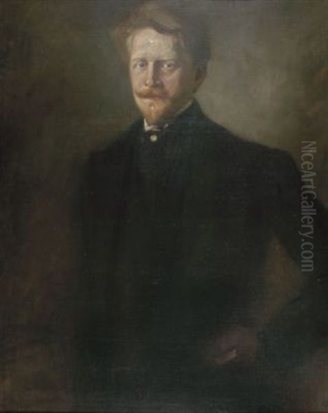 Herrenbildnis Oil Painting by Lenbach Franz Von