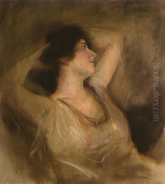 Portrat Der Bertha Morena, Kammer- Und Hofopernsangerin (?) Oil Painting by Lenbach Franz Von