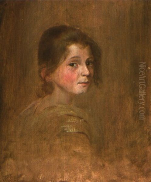 Lotte Von Horn Als Junges Madchen Oil Painting by Lenbach Franz Von