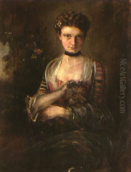 Lolo Oil Painting by Lenbach Franz Von