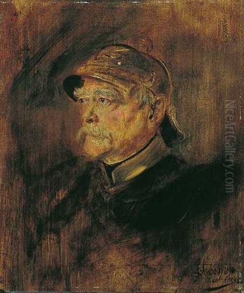 Bildnis Otto Von Bismarcks Oil Painting by Lenbach Franz Von