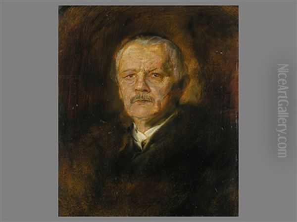 Herrenportrait Oil Painting by Lenbach Franz Von